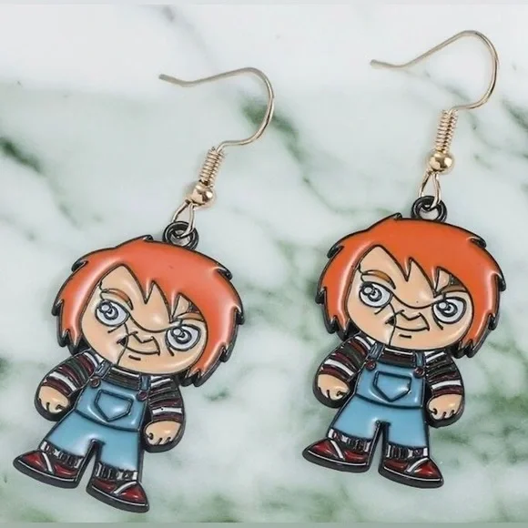 3 For $35 Chucky Horror Character Halloween Drop Dangle Earrings Child’s Play - Picture 3 of 4